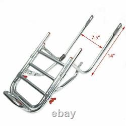 Fits Royal Enfield Adjustable Rear Luggage Carrier Chrome Finish Fitting GEc